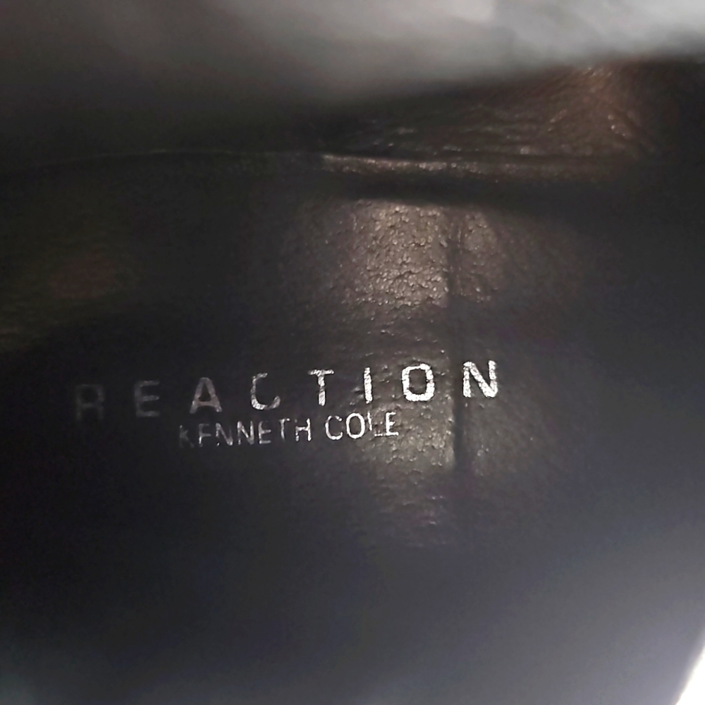 Kenneth Cole Reaction Black Leather Mens Boots Size 38 /6.5 - Picture 8 of 9